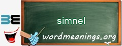 WordMeaning blackboard for simnel